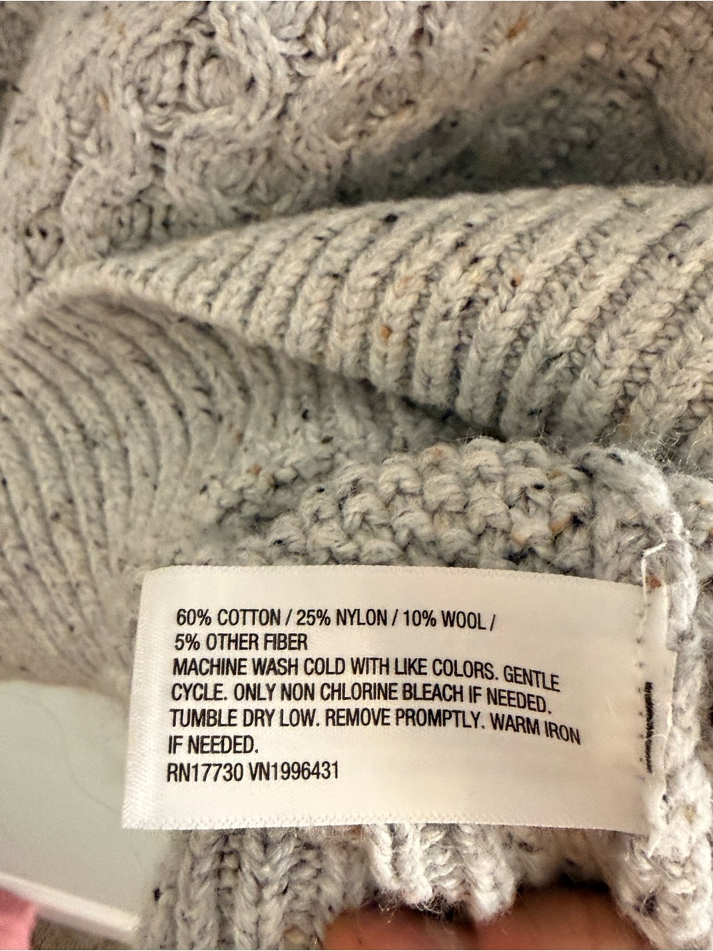 Universal Thread Light Gray Cable Knit Crewneck Sweater - Picture 3 of 4